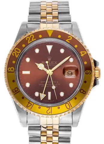 Rolex GMT-Master II 16713 40mm Yellow gold and Stainless steel Brown 7