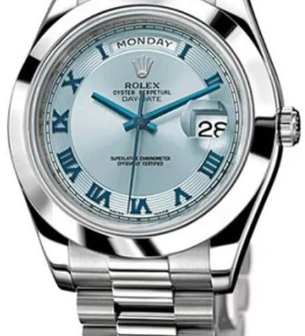 Rolex Day-Date II 218206 41mm Platinum Blue