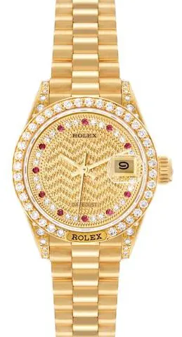 Rolex Lady-Datejust 69158 26mm Yellow gold Champagne