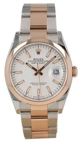 Rolex Datejust 36 126201 36mm Rose gold White