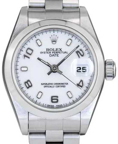 Rolex Oyster Perpetual Lady Date 69160 26mm Stainless steel White