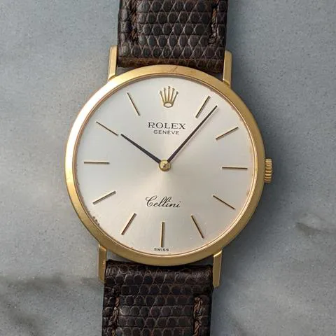 Rolex Cellini 4112 32mm Yellow gold Silver