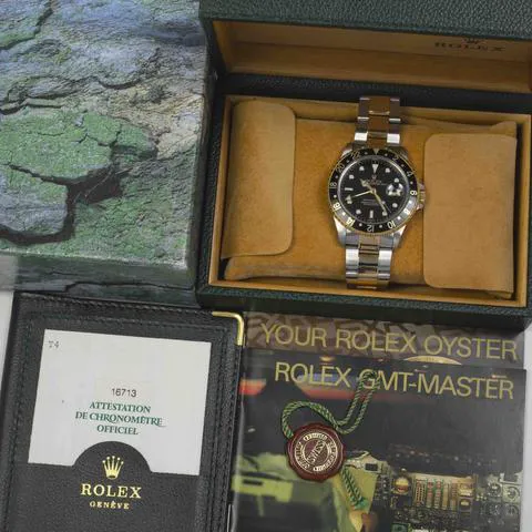 Rolex GMT-Master II 16713 40mm Yellow gold and Stainless steel Black 1