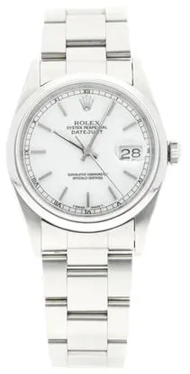 Rolex Datejust 36 16200 36mm Stainless steel White