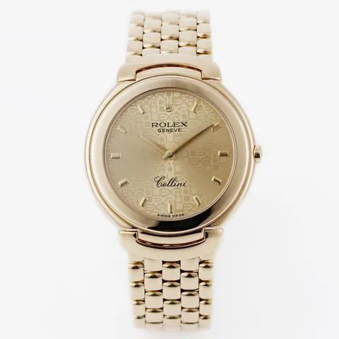 Rolex Cellini 6623 36.5mm Yellow gold Silver