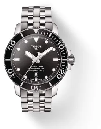 Tissot Seastar 1000 43mm Stainless steel Black