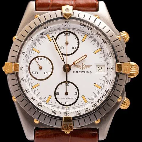 Breitling Chronomat 81950 39mm Yellow gold and stainless steel White