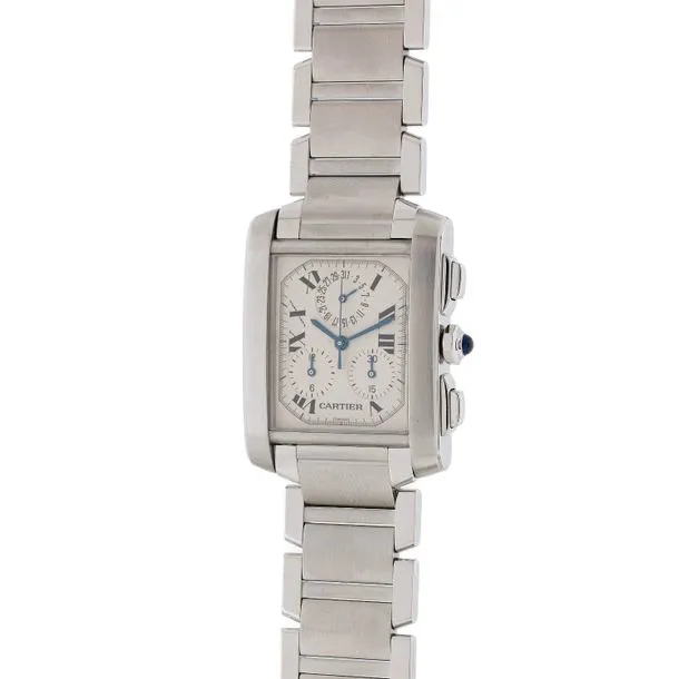 Cartier Tank Française 2303 28mm Stainless steel Ivory