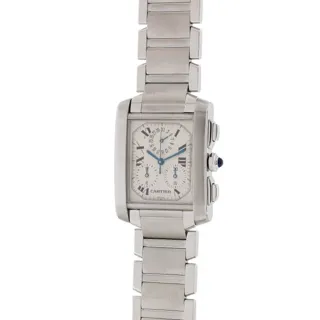 Cartier Tank Française 2303 Stainless steel White