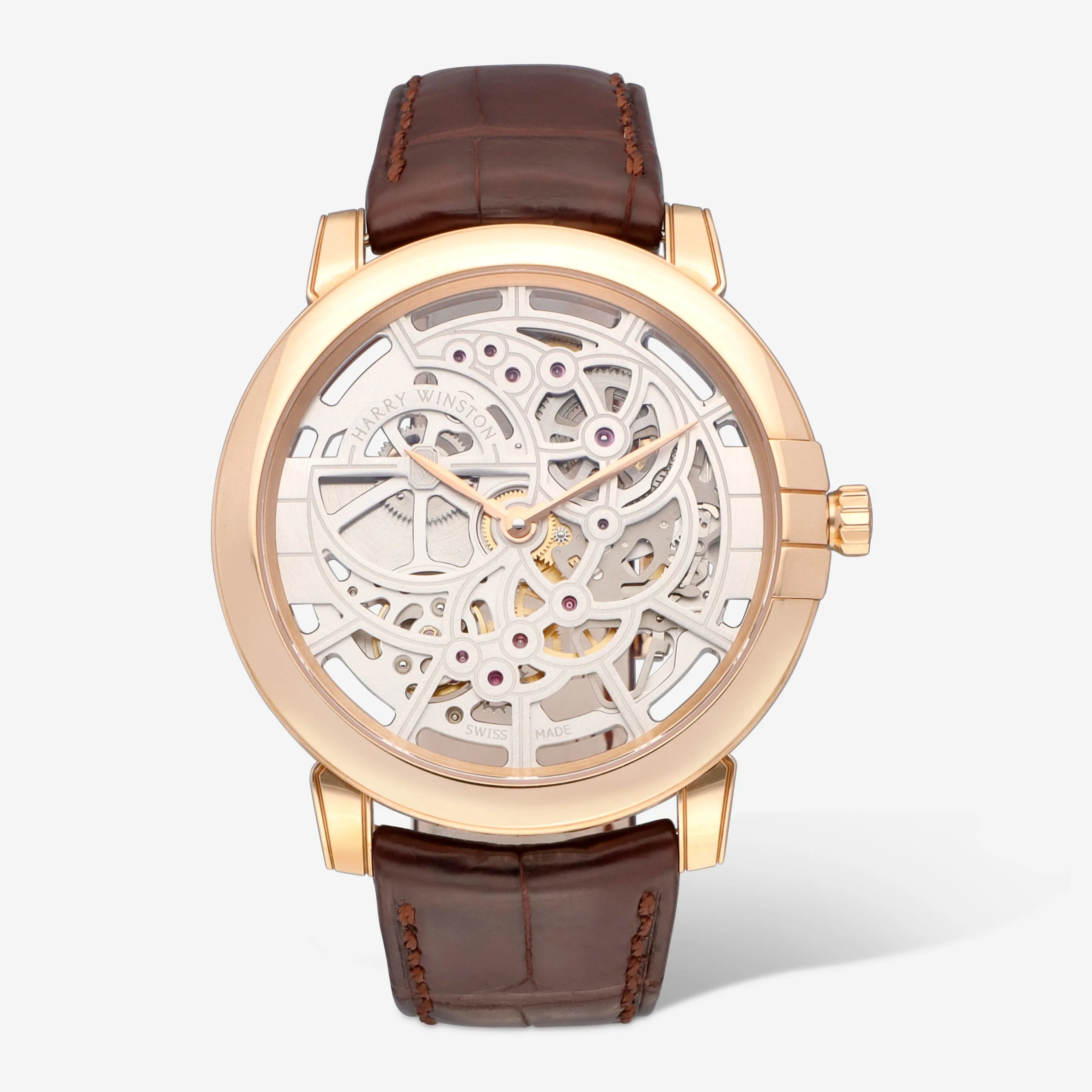 Harry Winston Midnight MIDAHM42RR001 42mm Rose gold Skeletonized