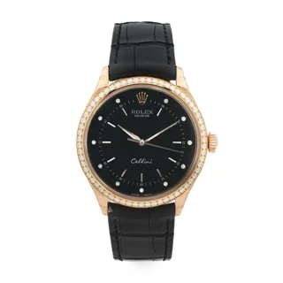 Rolex Cellini 50705RBR Rose gold and Diamond Black