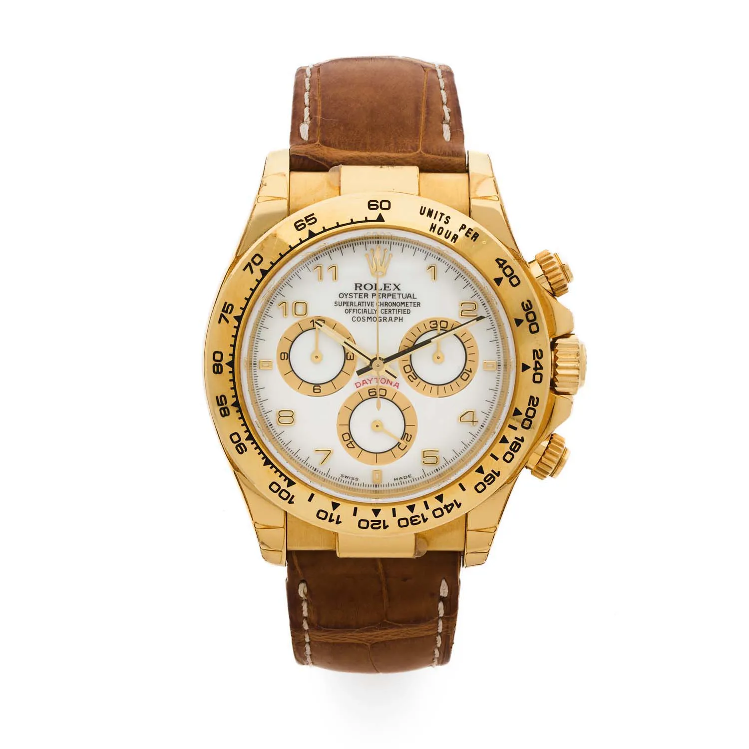 Rolex Daytona 116518 40mm Yellow gold White