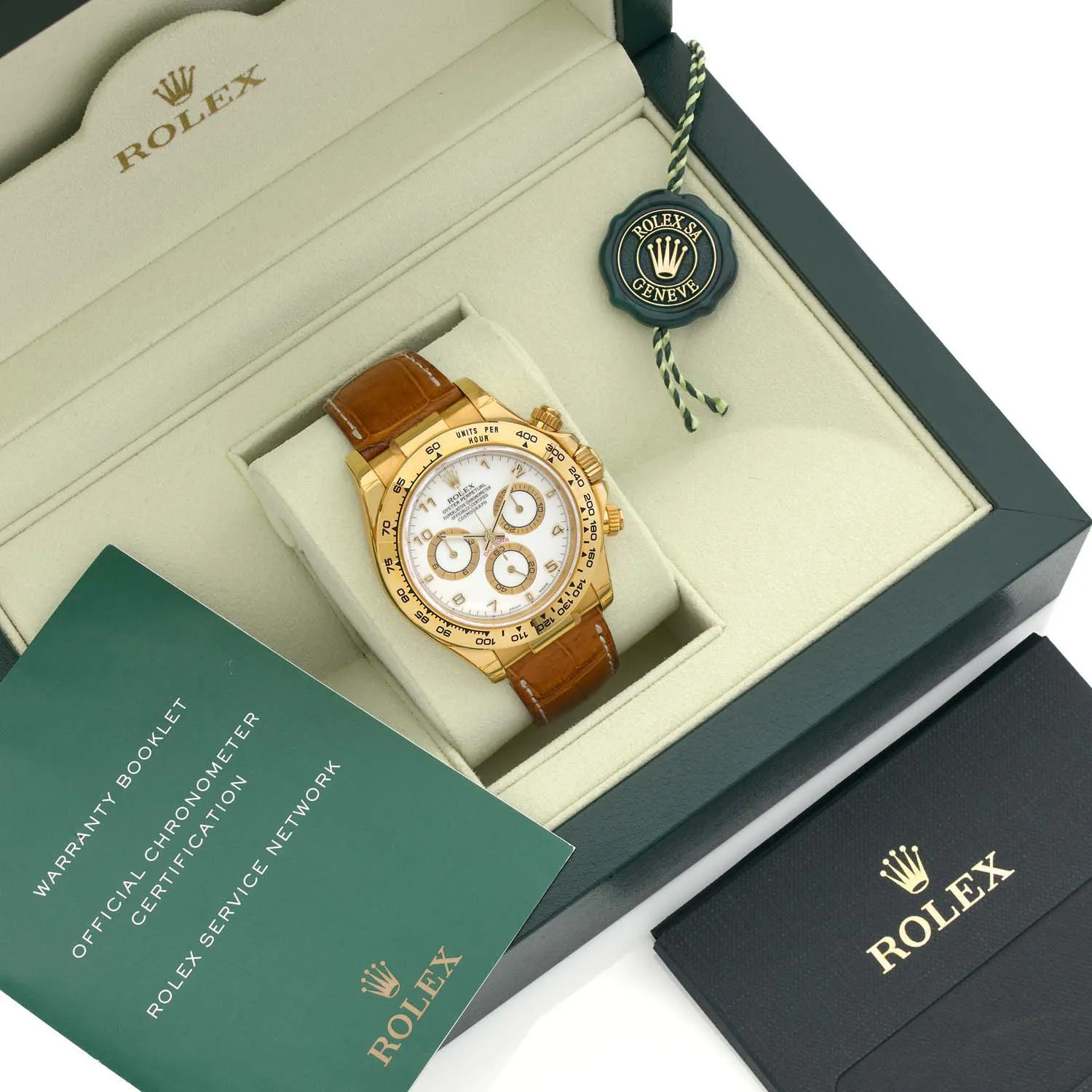 Rolex Daytona 116518 40mm Yellow gold White 2