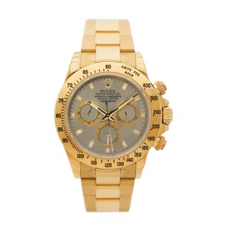 Rolex Daytona 116528 Yellow gold Silver