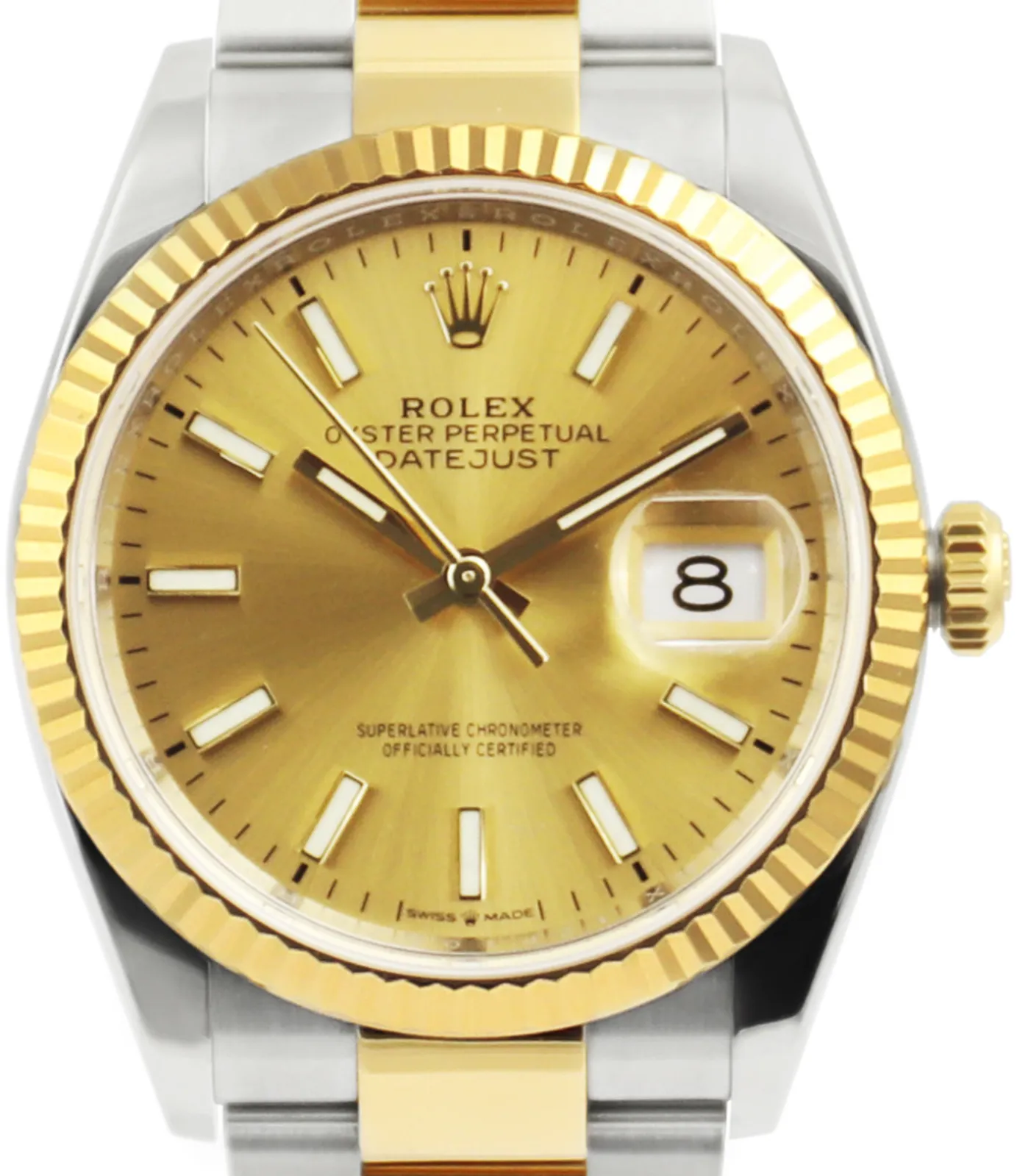 Rolex Datejust 126233 36mm Yellow gold and stainless steel Champagne