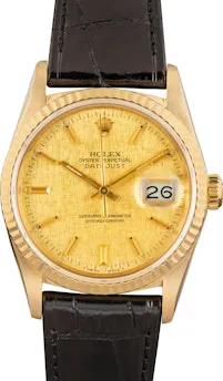 Rolex Datejust 16018 36mm Yellow gold Champagne