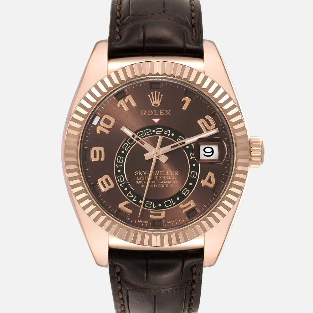 Rolex Sky-Dweller 326135 42mm Rose gold Brown