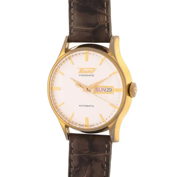 Tissot Visodate T19 430 B 40mm Stainless steel and Gold-plated White