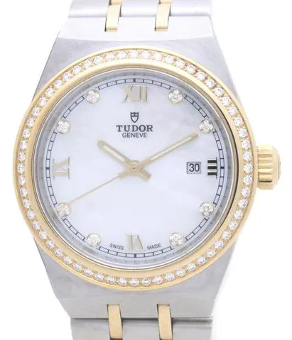 Tudor Royal M28323-0001 28mm Yellow gold and stainless steel Mother-of-pearl