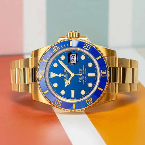 Rolex Submariner Date 116618LB 40mm Yellow gold Blue 1