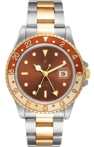 Rolex GMT-Master II 16713 40mm Yellow gold Brown