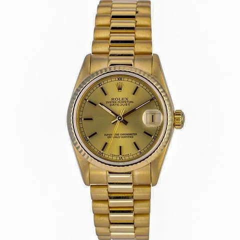 Rolex Datejust 31 6827 31mm Yellow gold and stainless steel Champagne