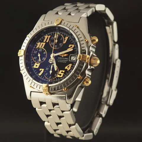 Breitling Chronomat B13350 40mm Yellow gold and stainless steel Blue