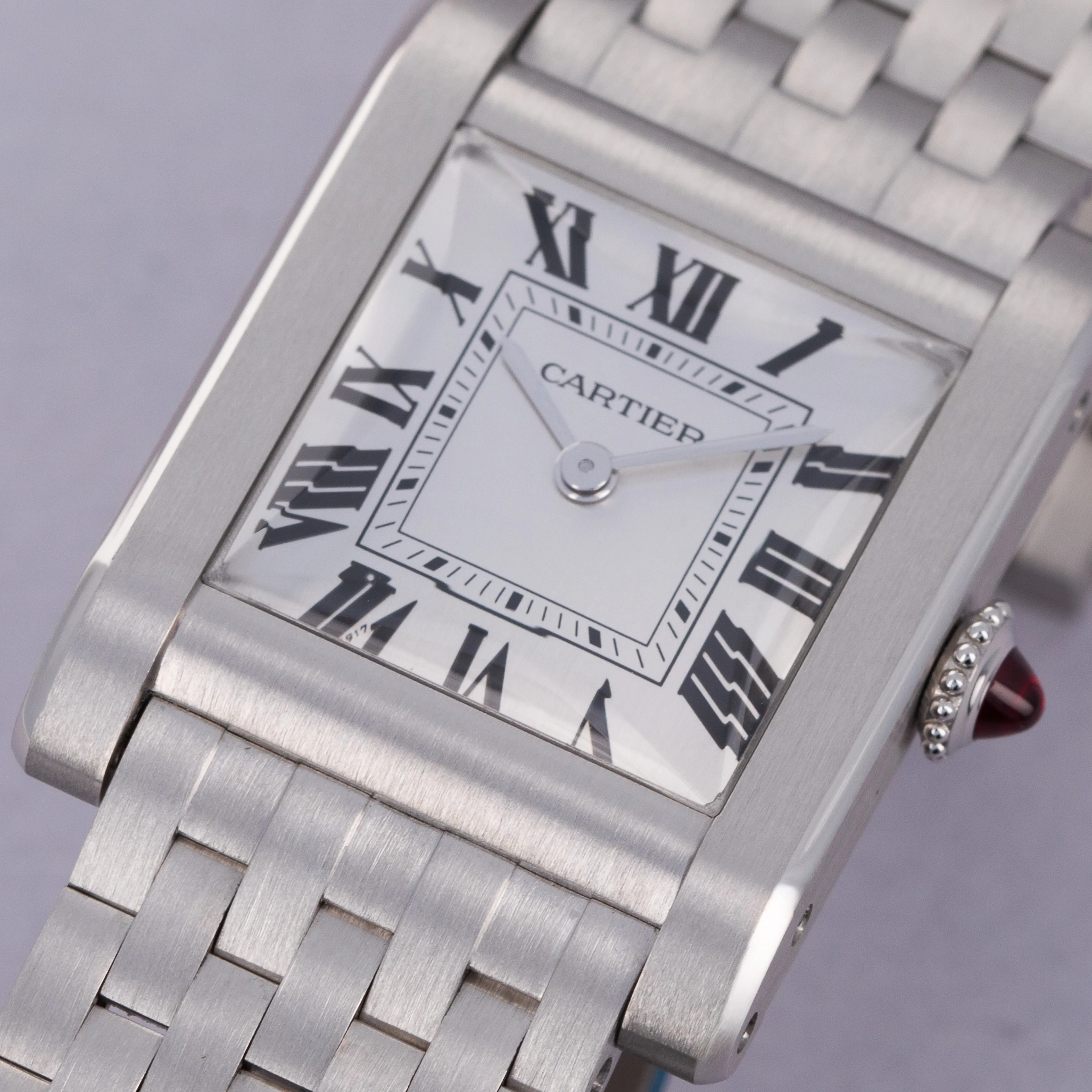 Cartier Tank WGTA0111 32.7mm Platinum Silver 17