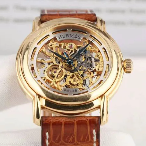 Hermès Hermès 36mm Yellow gold Skeletonized