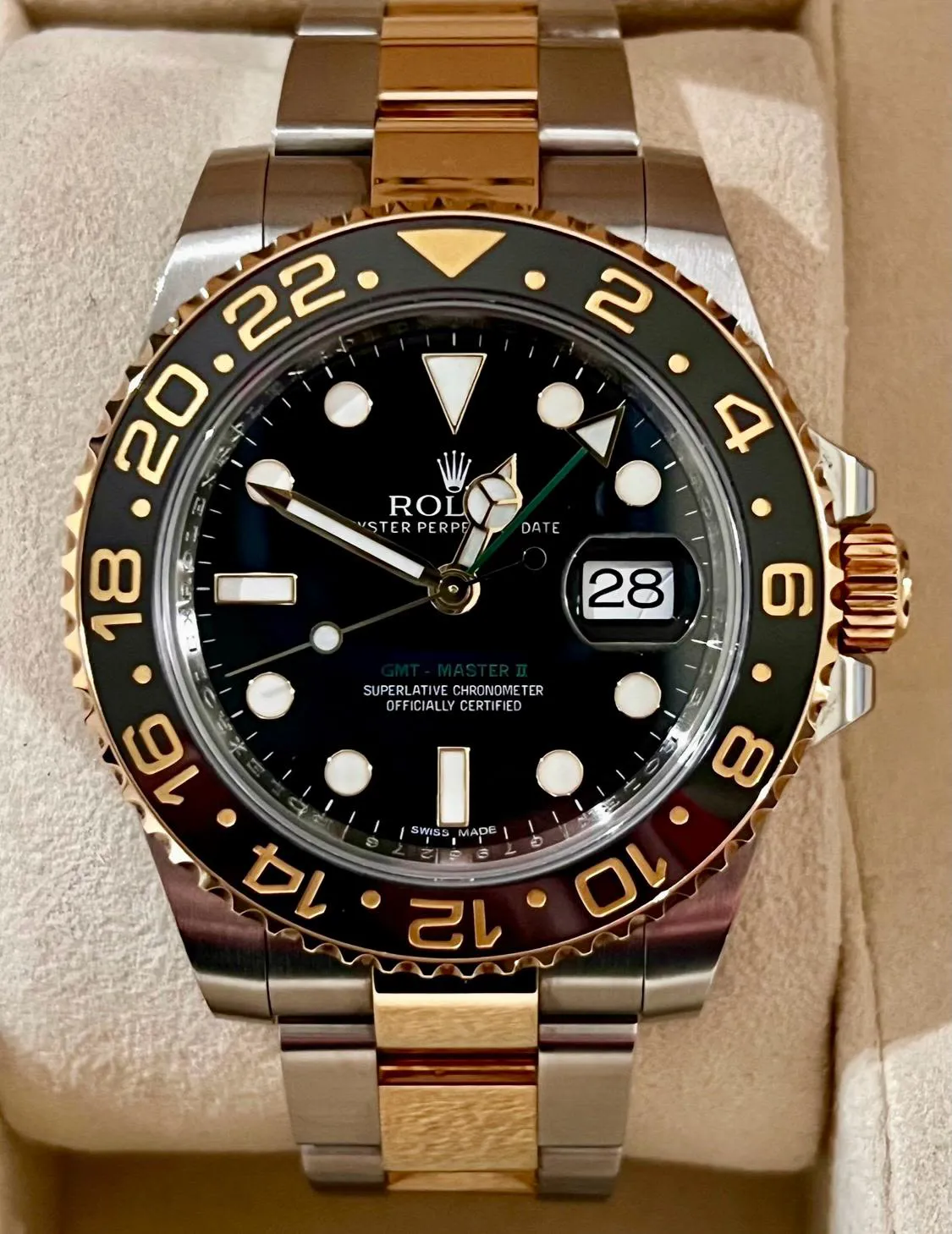 Rolex GMT-Master II 116713LN 40mm Ceramic and Yellow gold and Stainless steel Black