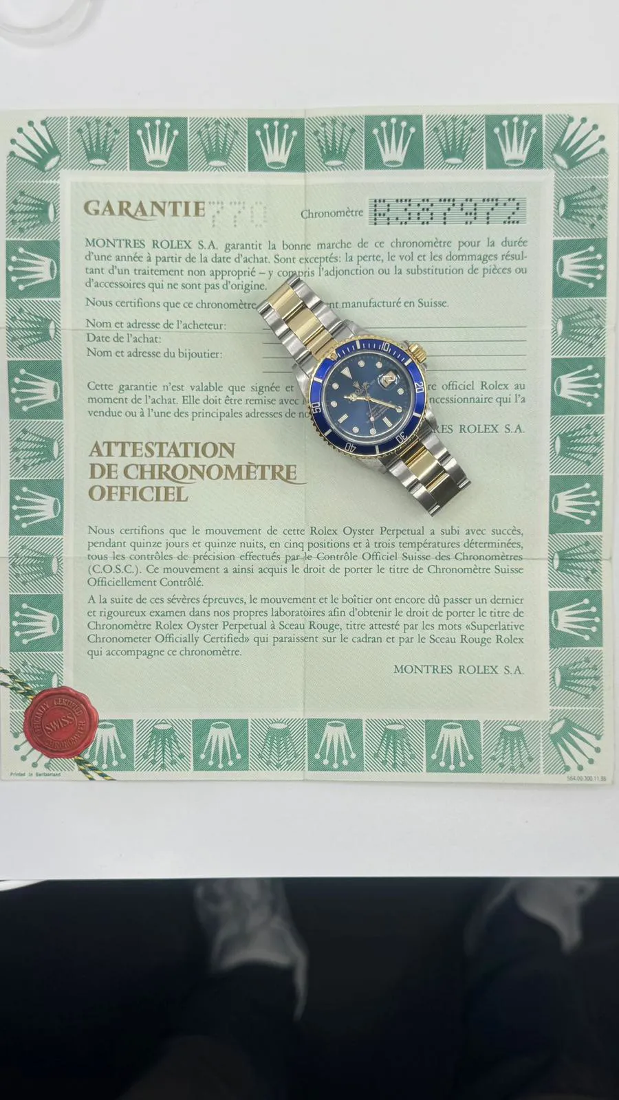 Rolex Submariner 16803 40mm Yellow gold and Stainless steel 3