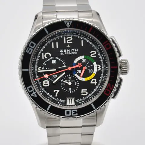 Zenith El Primero Stratos Flyback 03.2061.405/21.M2060 45mm Stainless steel Black