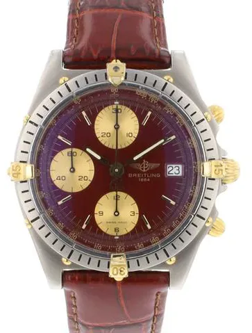 Breitling Chronomat B13047 39mm Yellow gold and stainless steel Red