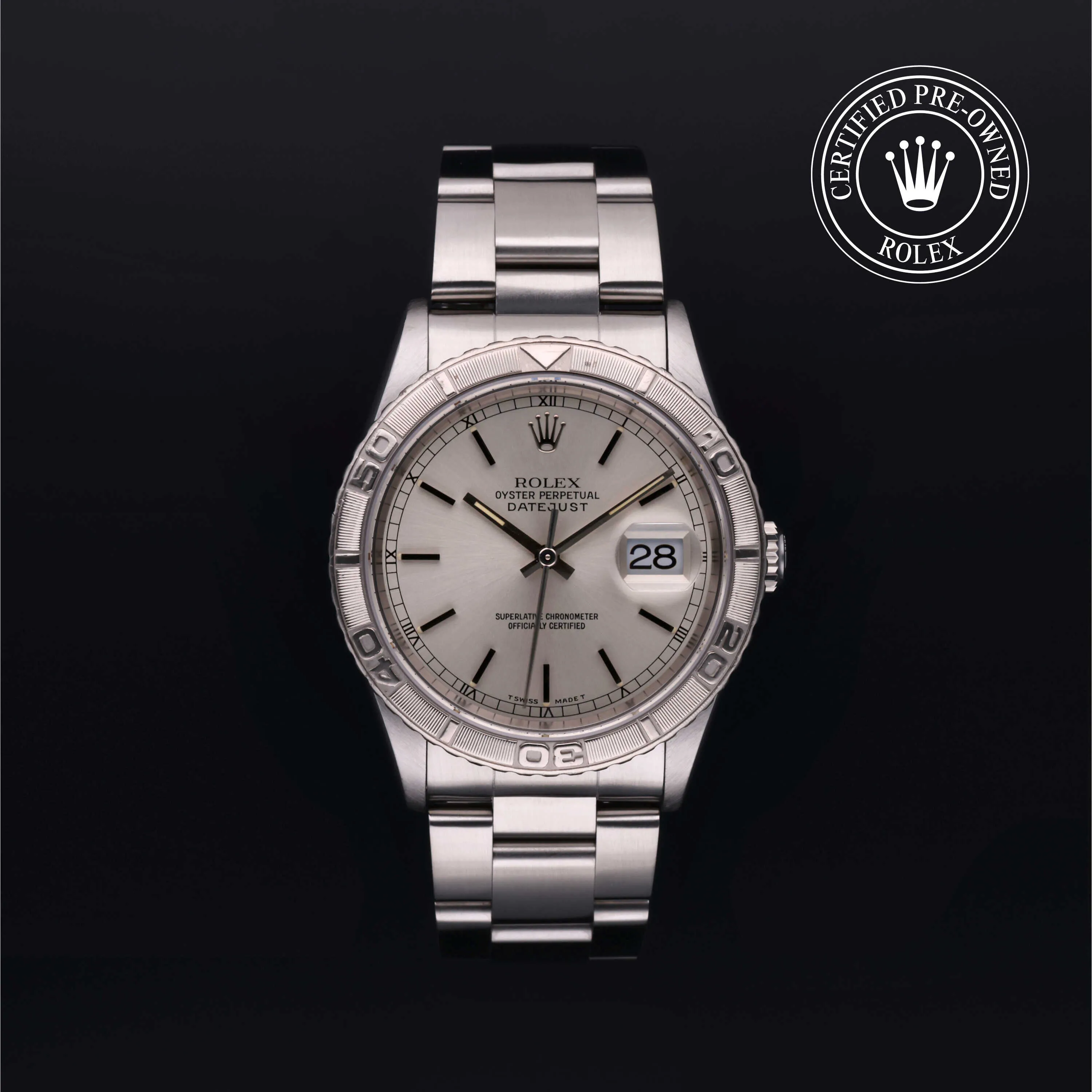 Rolex Datejust Turn-O-Graph 16264 36mm Stainless steel Silver