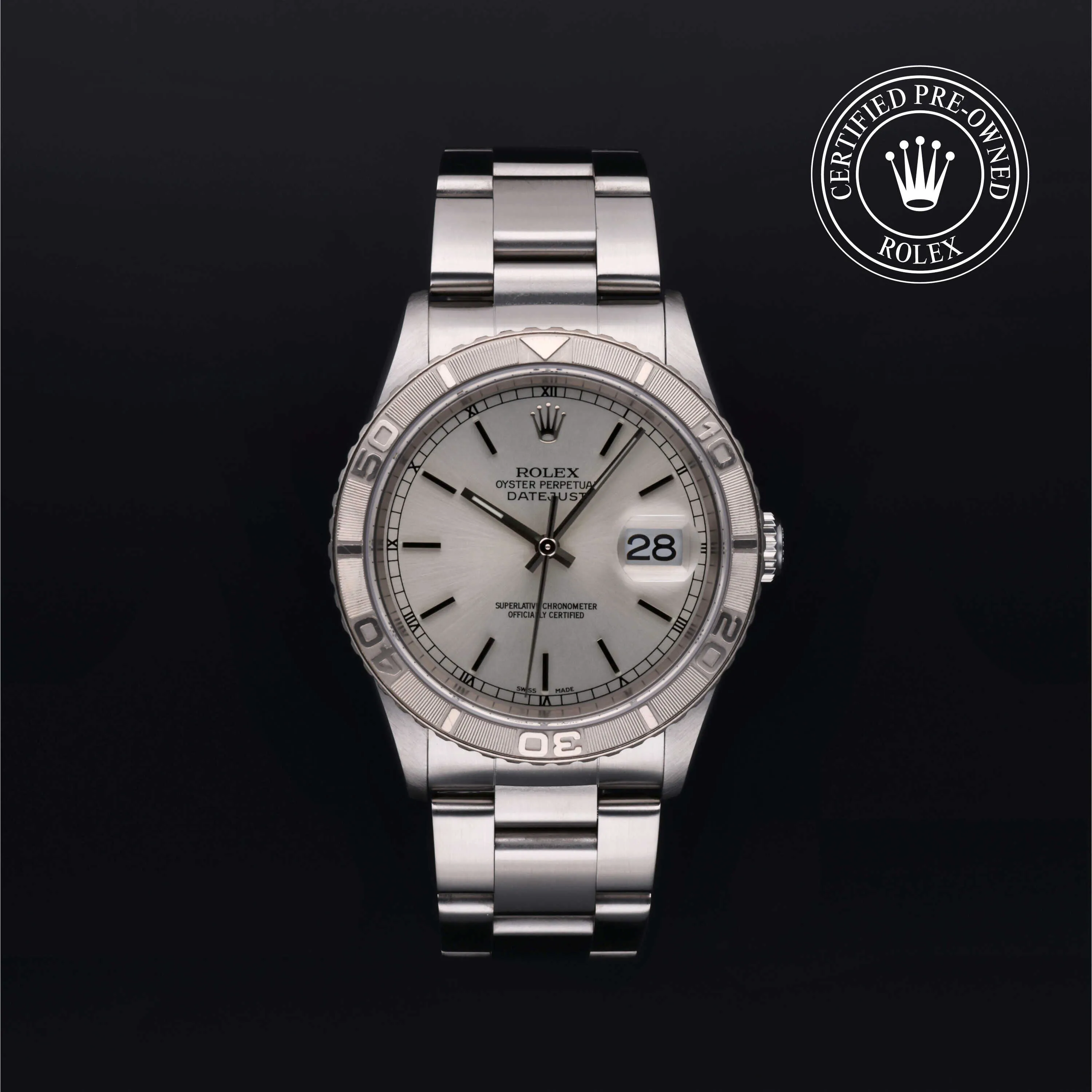 Rolex Datejust Turn-O-Graph 16264 36mm Stainless steel Silver