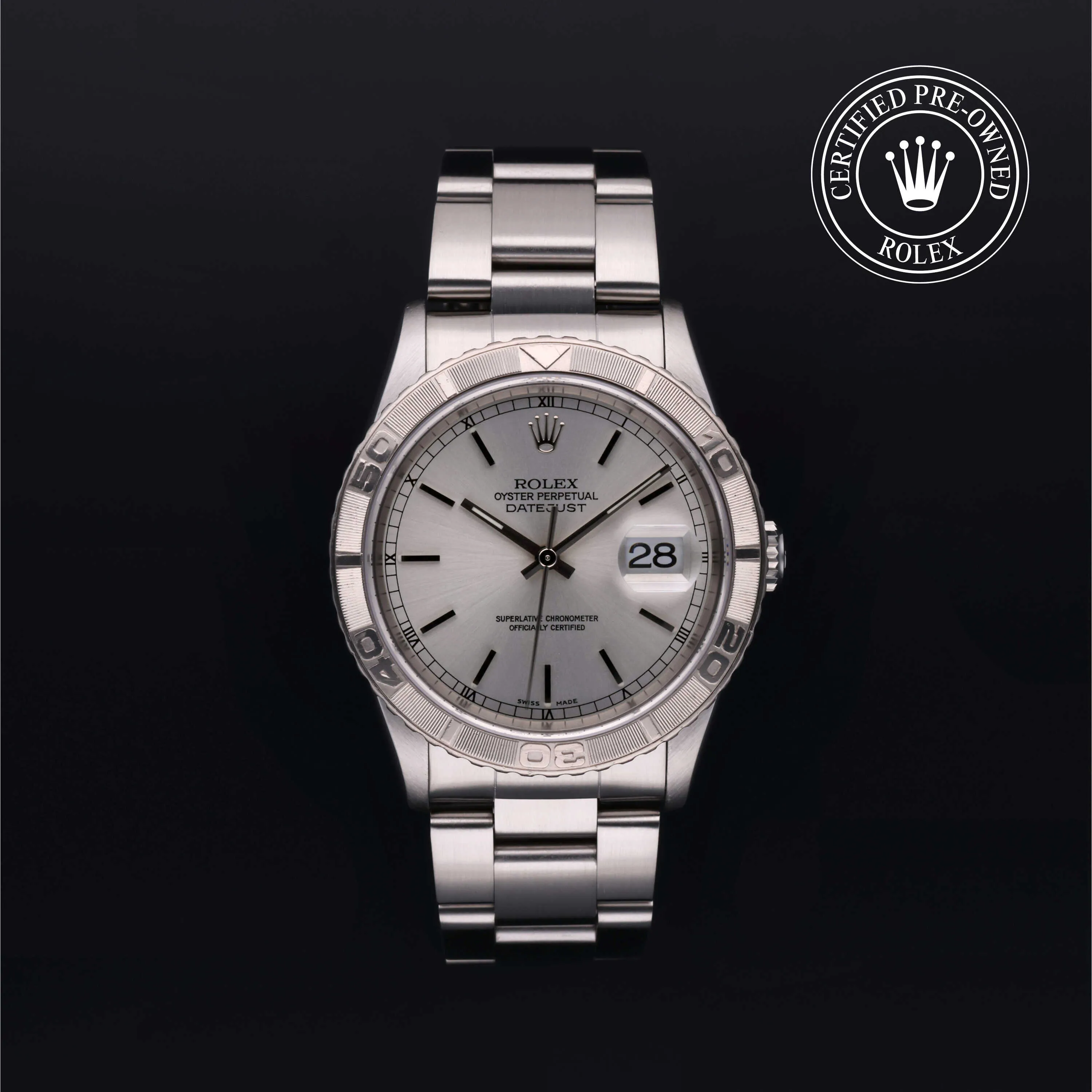 Rolex Datejust Turn-O-Graph 16264 36mm Stainless steel Silver