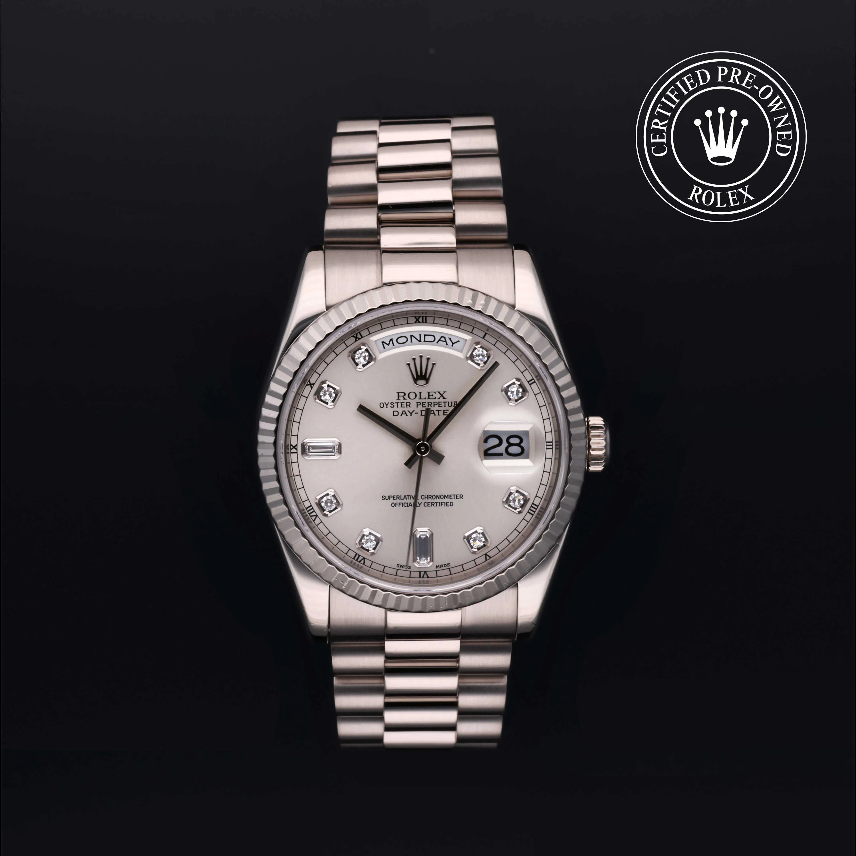 Rolex Day-Date 36 118239 36mm White gold Silver