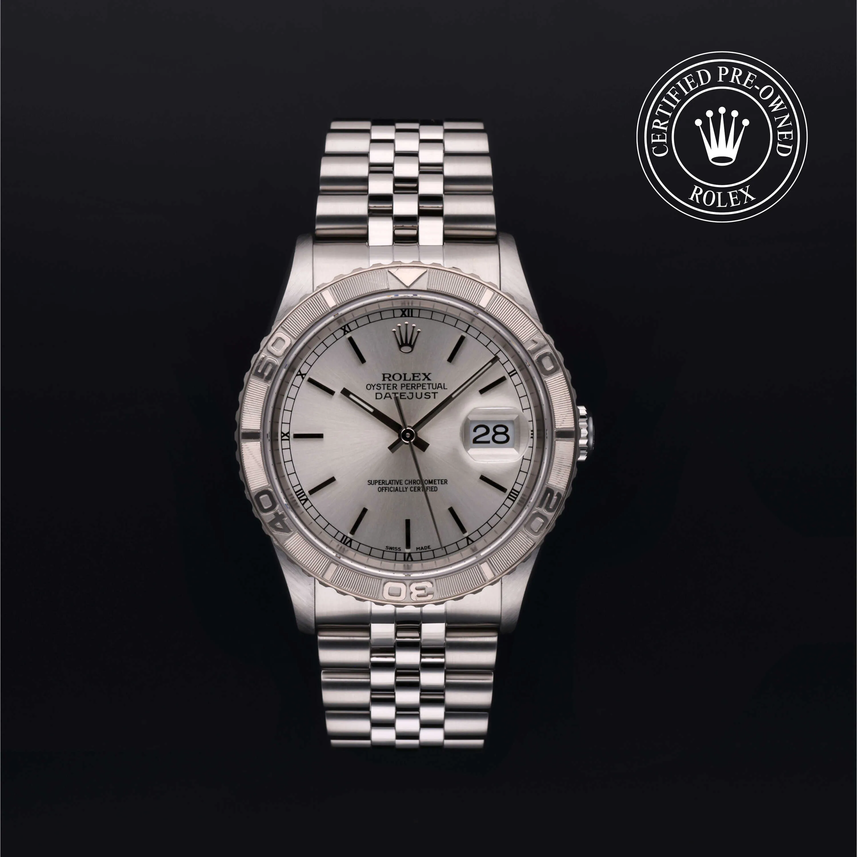 Rolex Datejust Turn-O-Graph 16264 36mm Stainless steel Silver