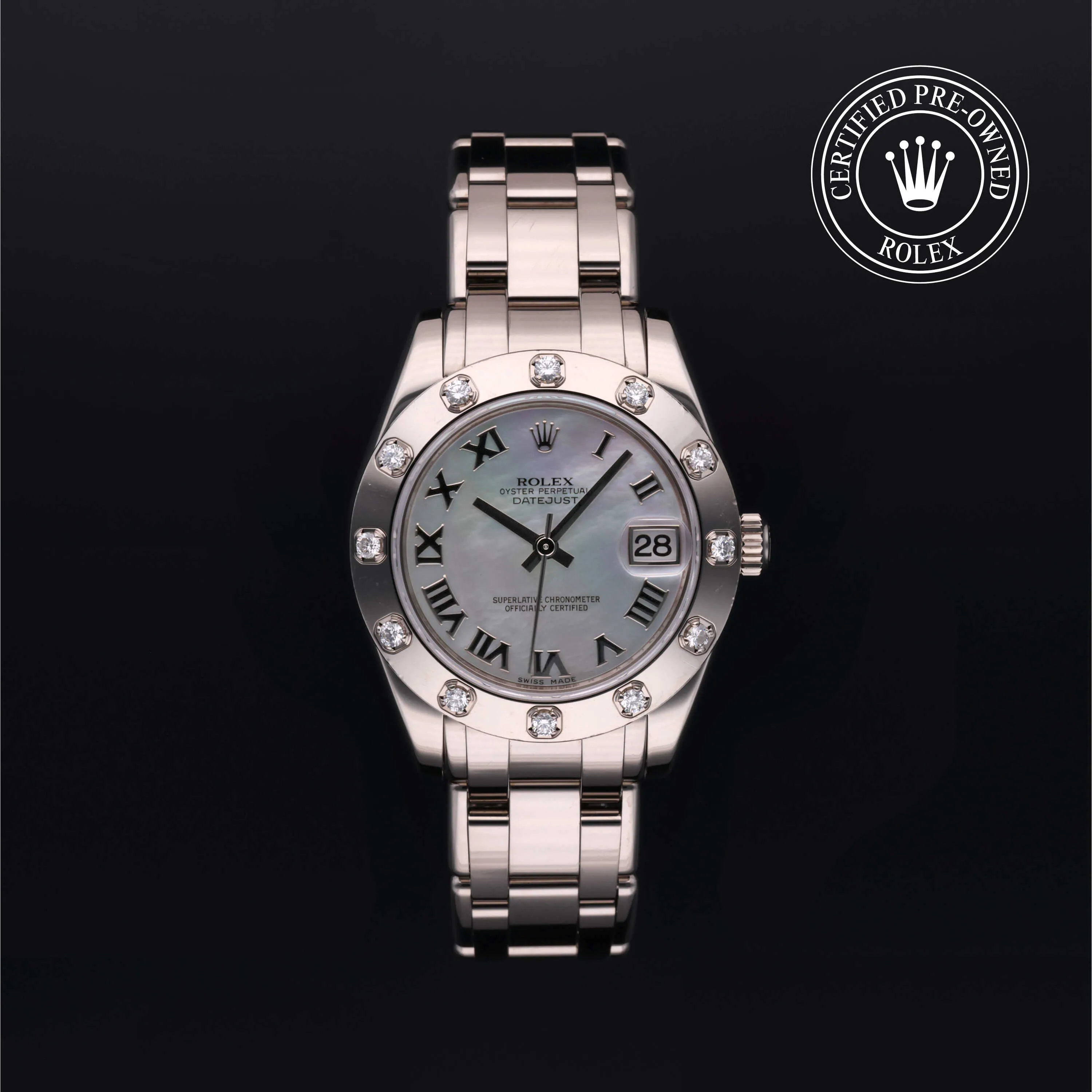 Rolex Pearlmaster 81319 34mm White gold Mother-of-pearl