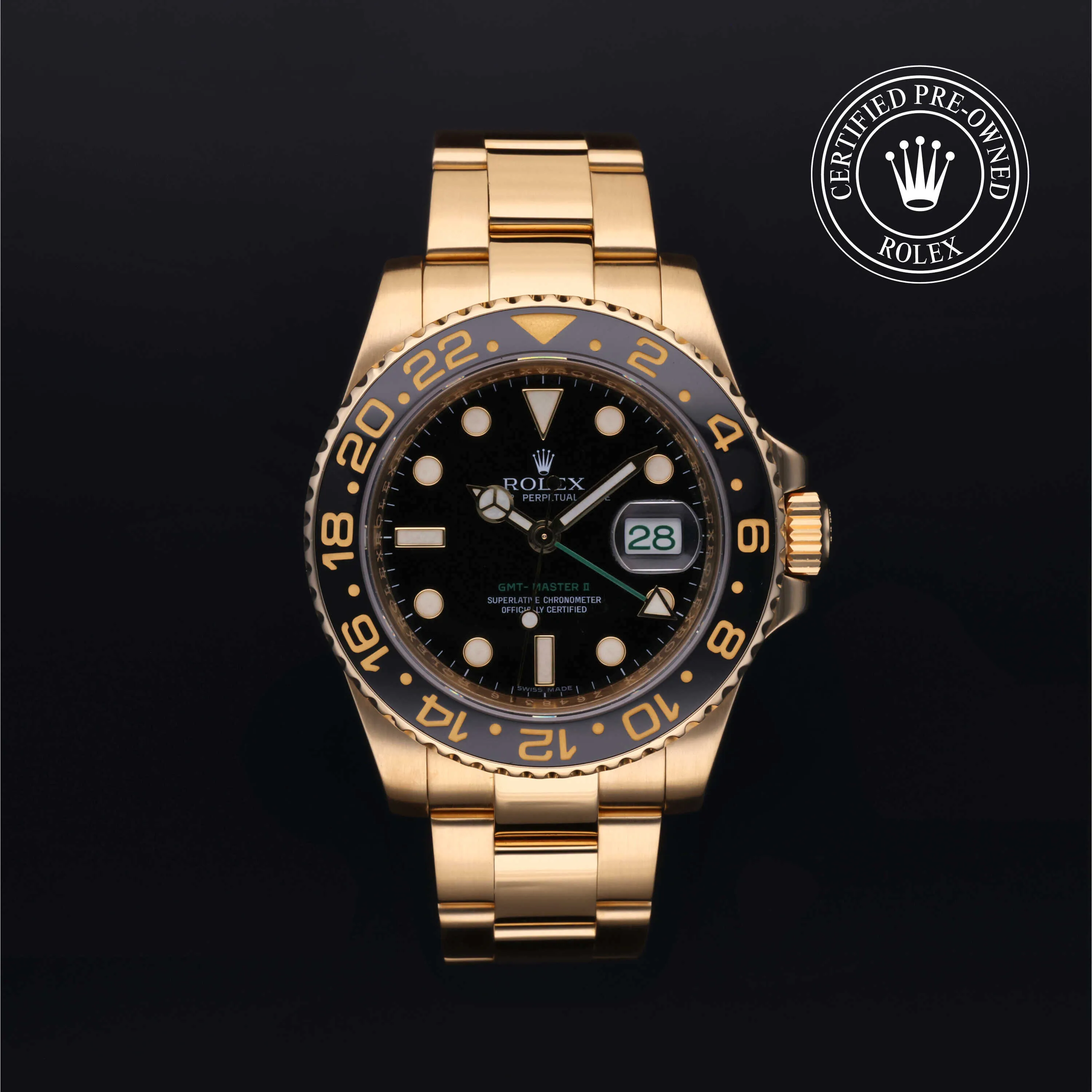 Rolex GMT-Master II 116718 40mm Yellow gold Black