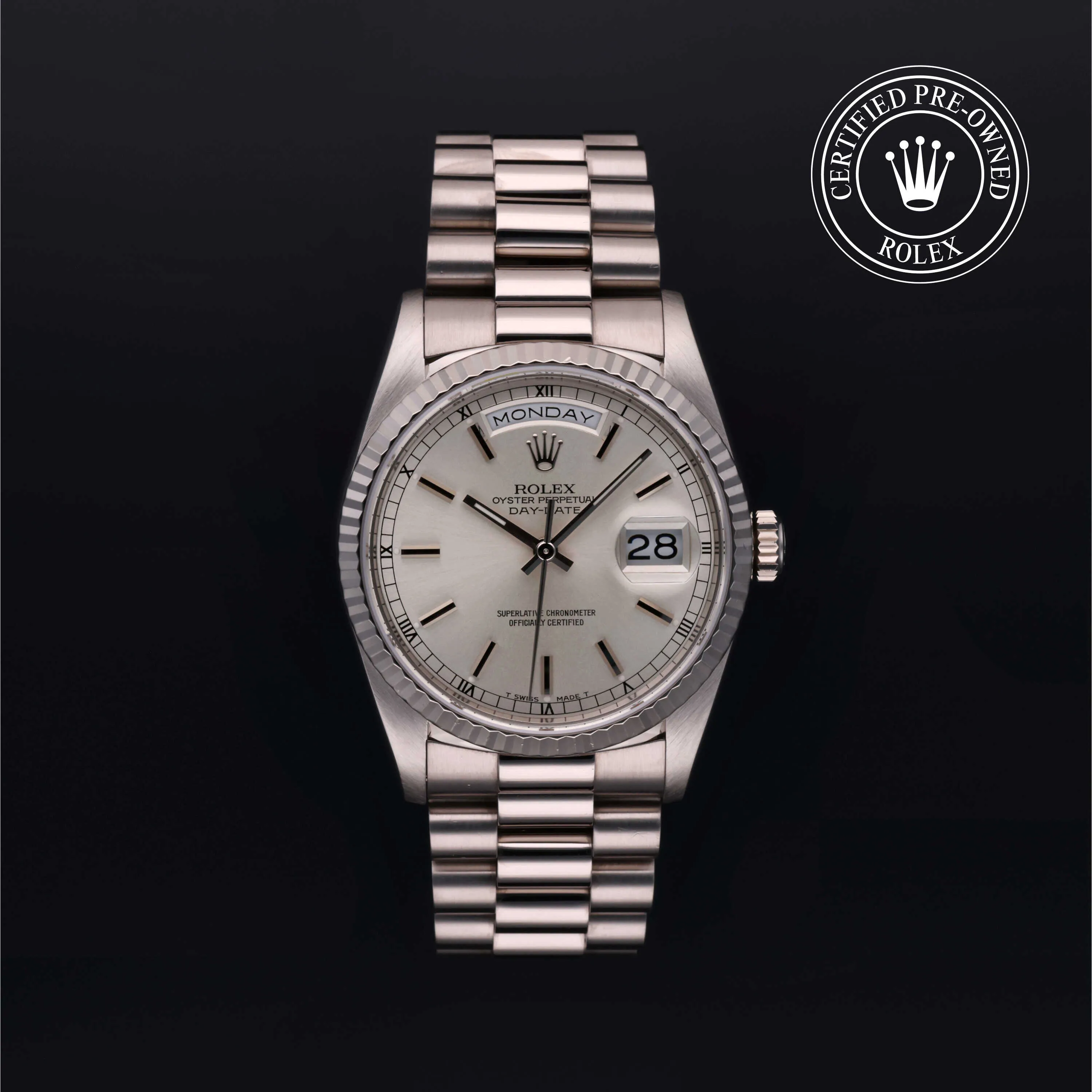 Rolex Day-Date 36 18239 36mm White gold Silver