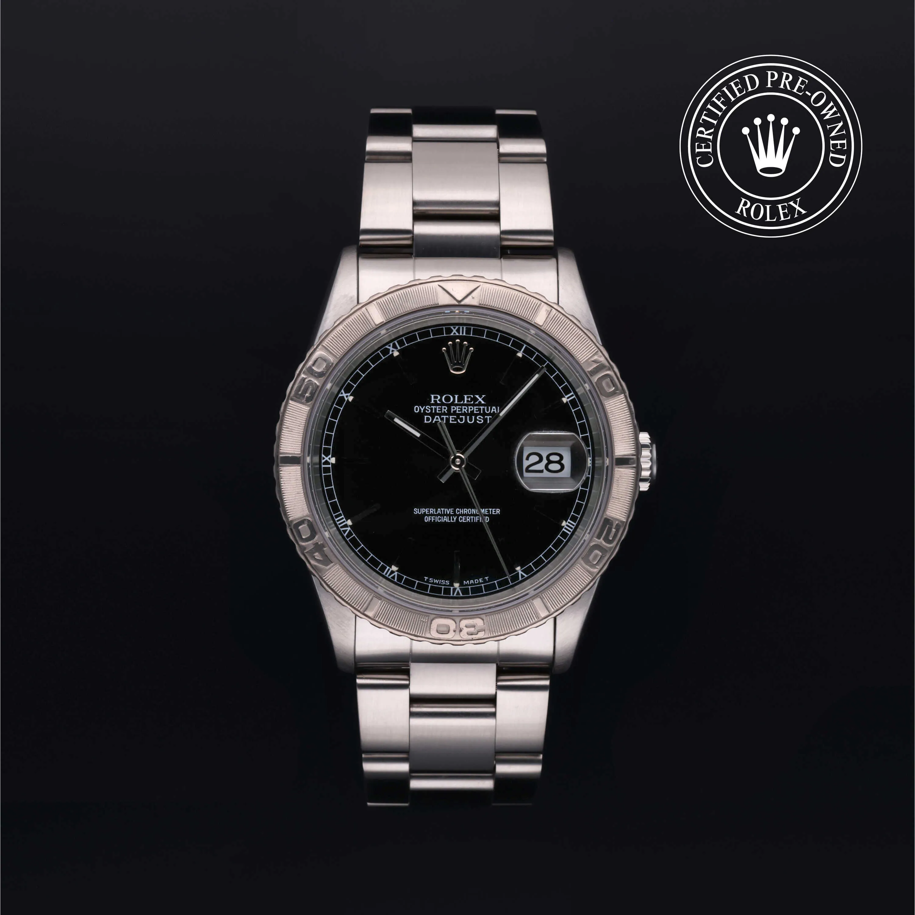 Rolex Datejust Turn-O-Graph 16264 36mm Stainless steel Black