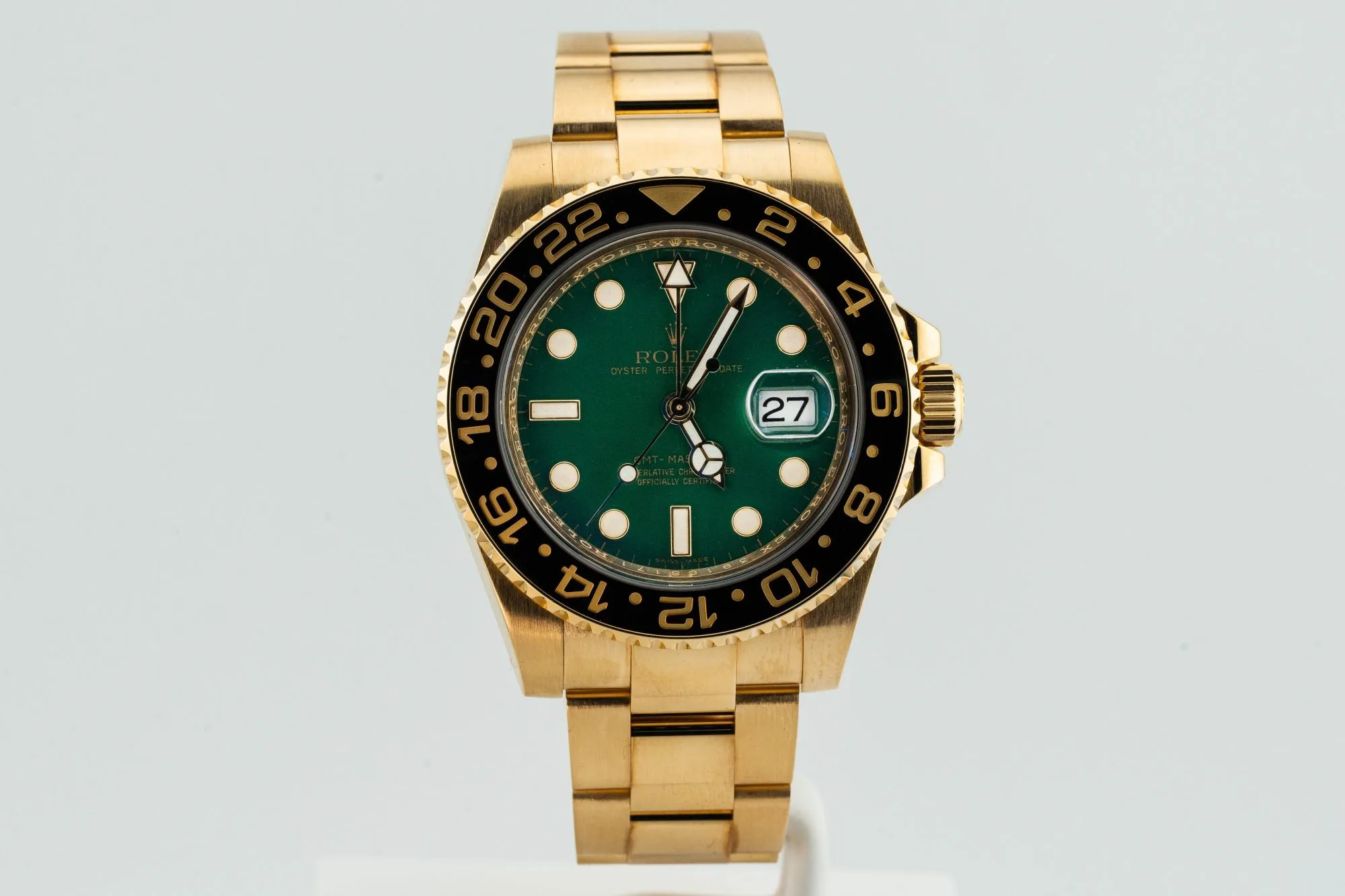 Rolex GMT-Master II 116718LN 40mm Yellow gold Green