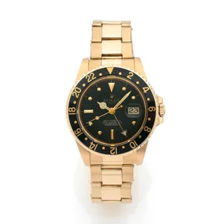 Rolex GMT-Master 16758 Yellow gold Black