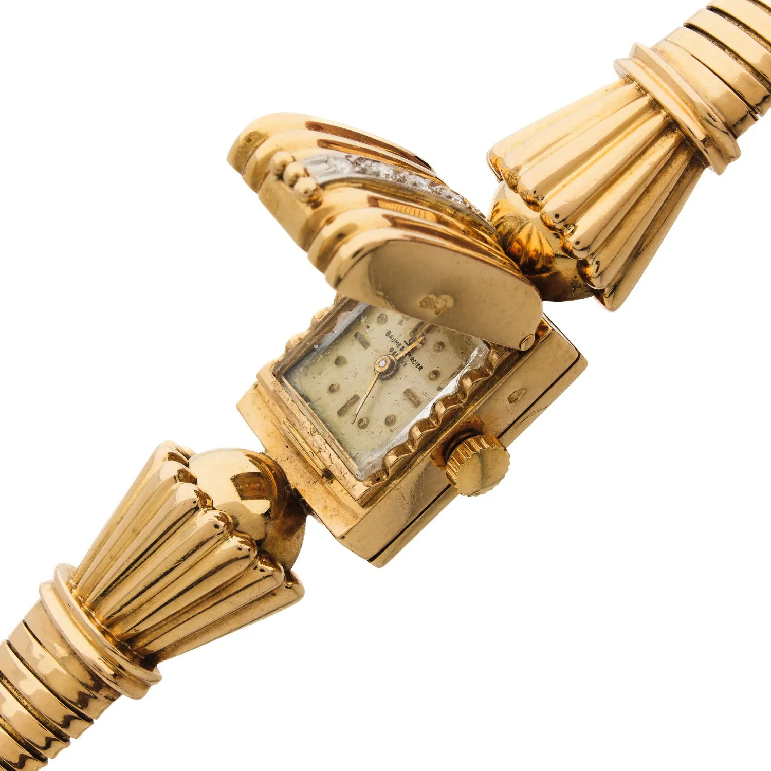 Baume & Mercier 14mm Yellow gold and Diamond 2