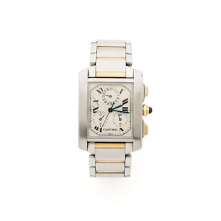 Cartier Tank 2303 Yellow gold and Stainless steel Cream