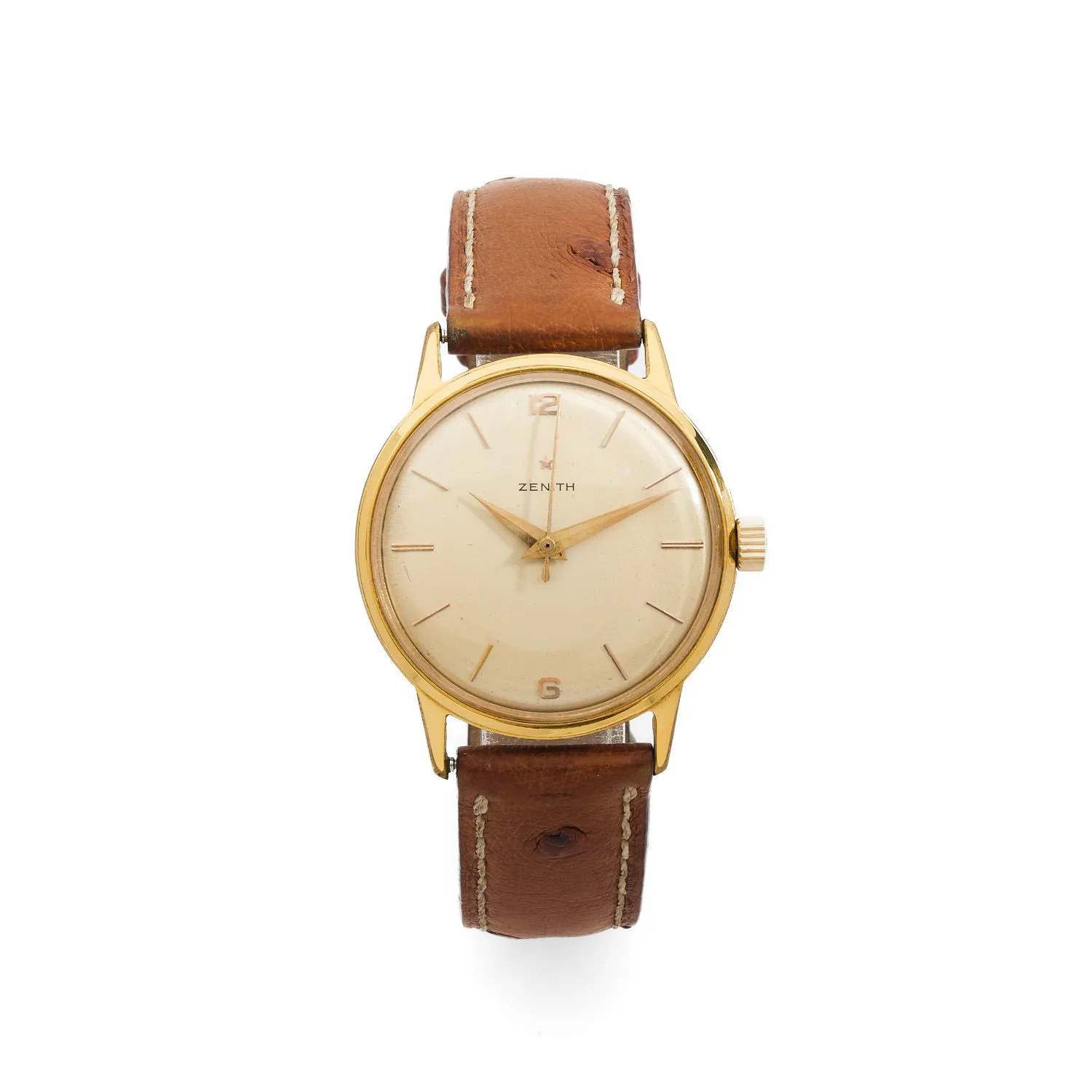 Zenith 34mm Gilt Metal and stainless steel Cream