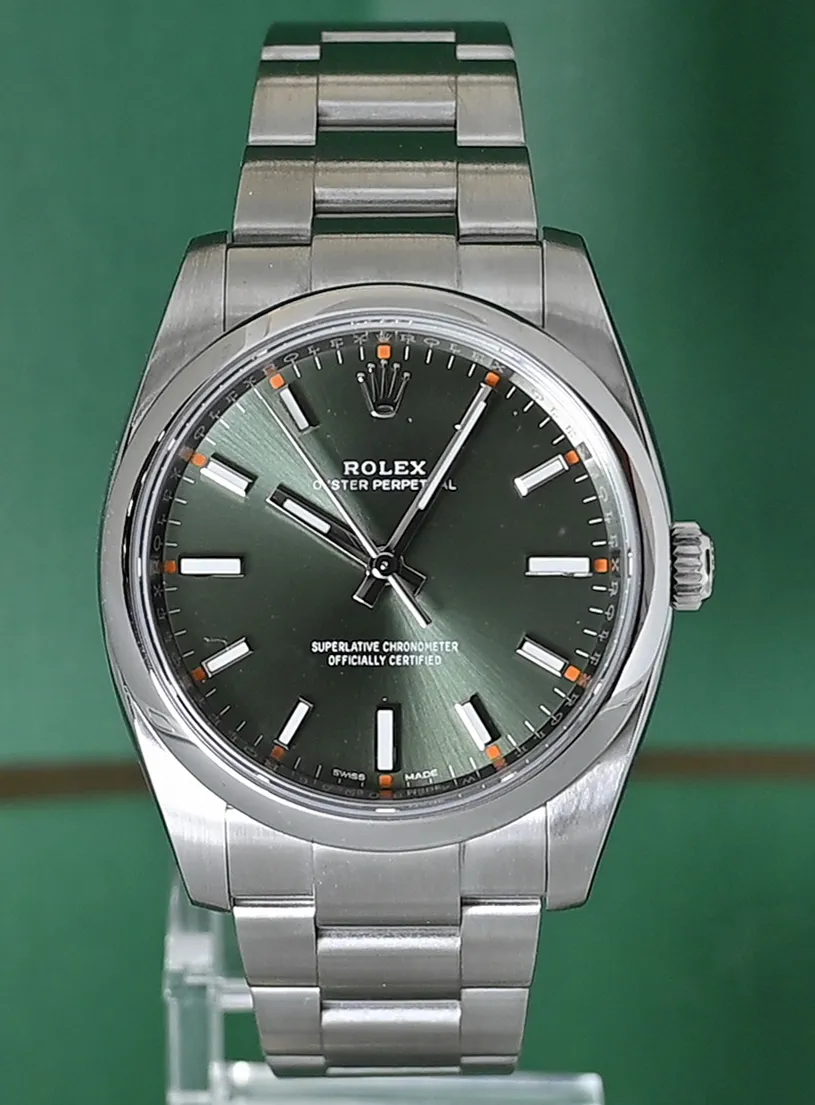 Rolex Oyster Perpetual 114200 34mm Stainless steel Green