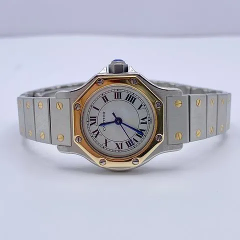 Cartier Santos 0907 25mm Yellow gold and Stainless steel White