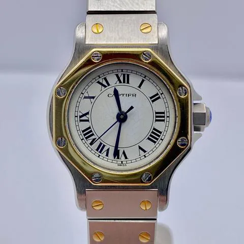 Cartier Santos 0907 25mm Yellow gold and Stainless steel White 1